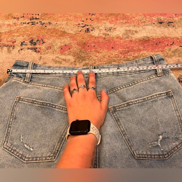 Wild Fable Blue Distressed Jean Shorts - Picture 6 of 6